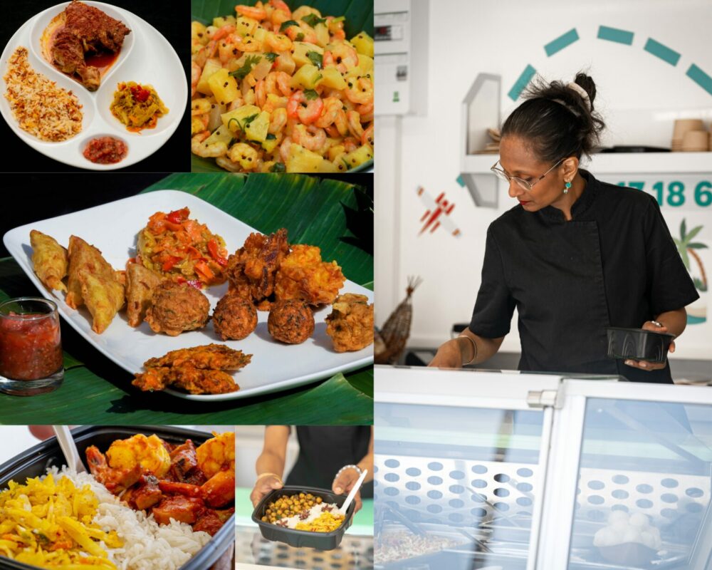 Yona dans son food truck original de spécialités mauriciennes
