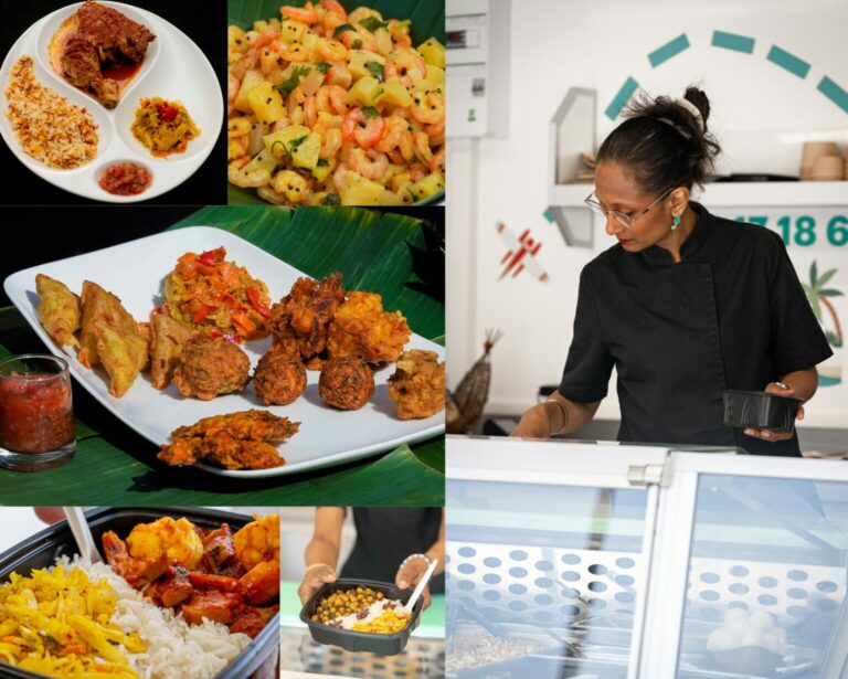 Yona dans son food truck original de spécialités mauriciennes