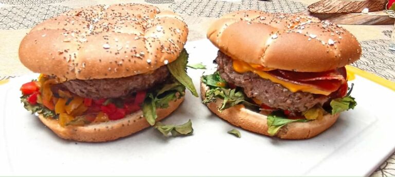 Deux burgers du food truck Au Briquet